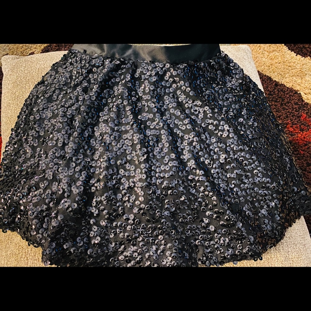 Black sequin skirt